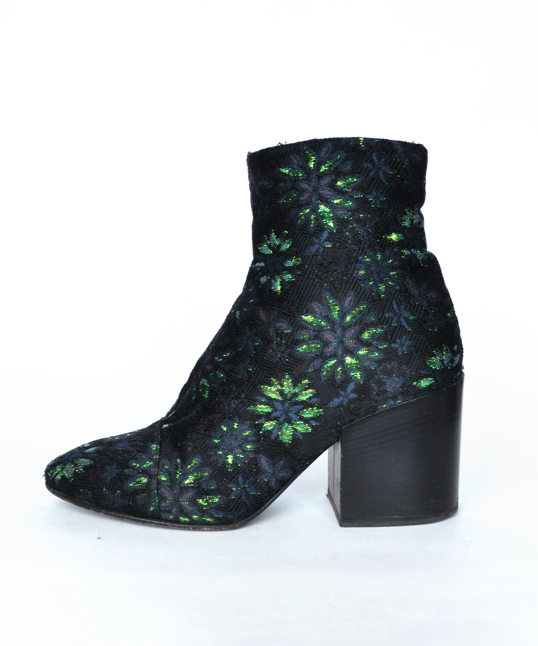Dries Van Noten DRIES VAN NOTEN Boots Heels Floral Ankle Booties Black Size US 6 / IT 36 - 4 Thumbnail