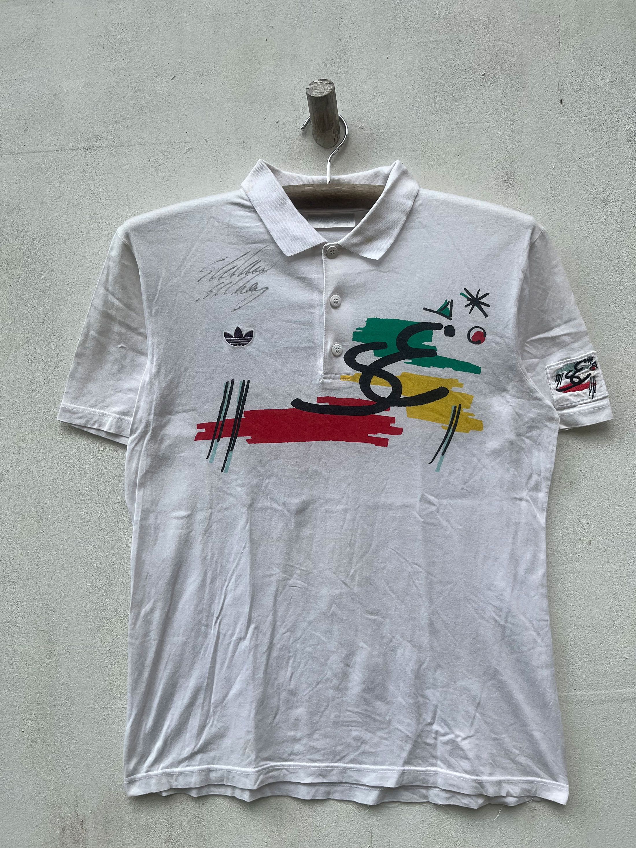 Adidas Vintage Adidas Classic Trefoil Stefan Edberg Tennis 90s Size US L / EU 52-54 / 3 - 1 Thumbnail