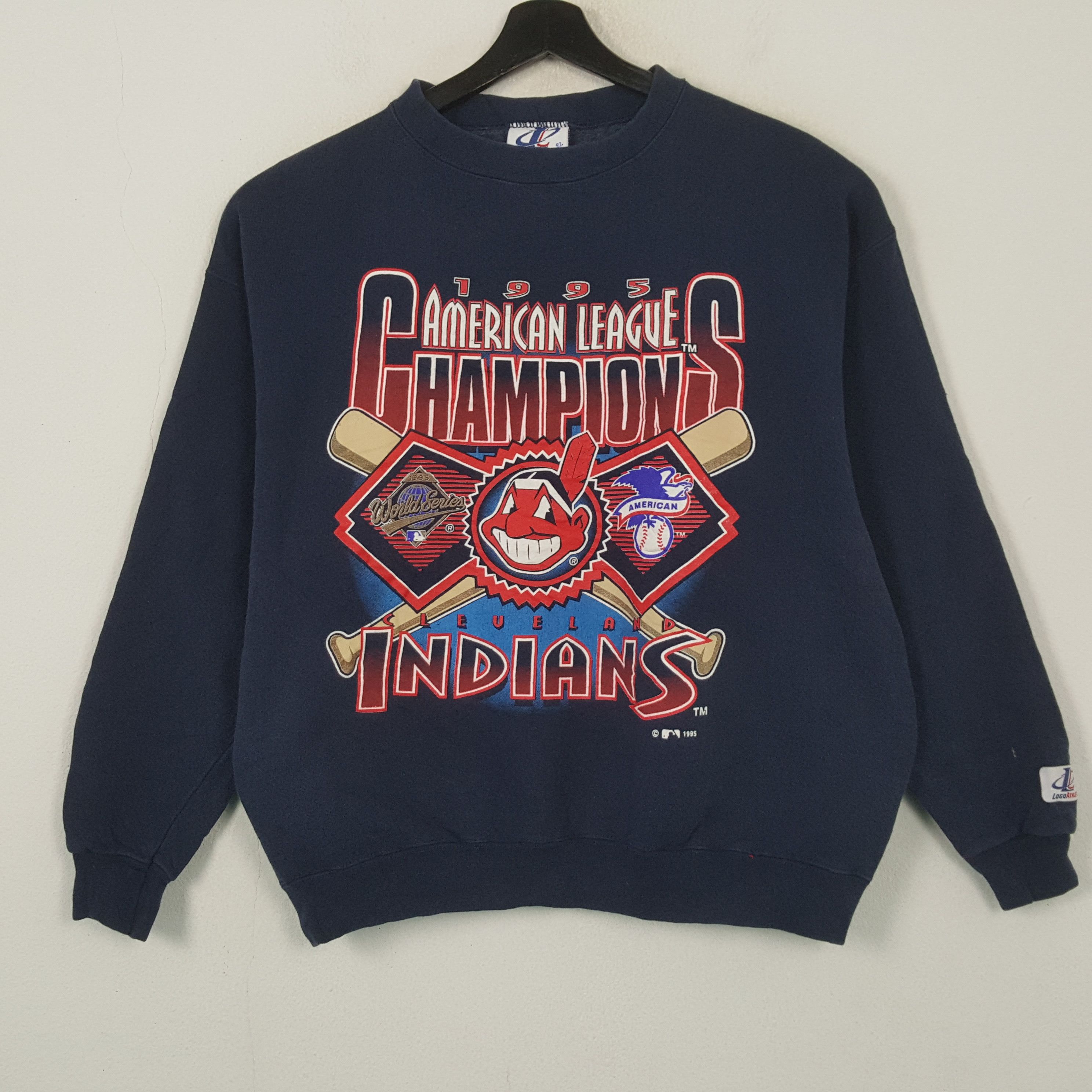MLB Cleveland Indians Champions American League Sweatshirt RR6 Size US L / EU 52-54 / 3 - 1 Thumbnail