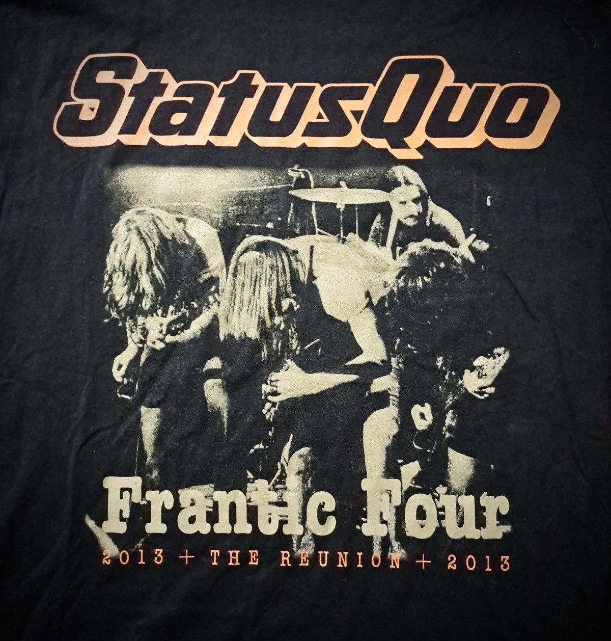 Band Tees STATUS QUO x FRANTIC FOUR x The Reunion Tour Shirt 2013 Size US XL / EU 56 / 4 - 3 Thumbnail