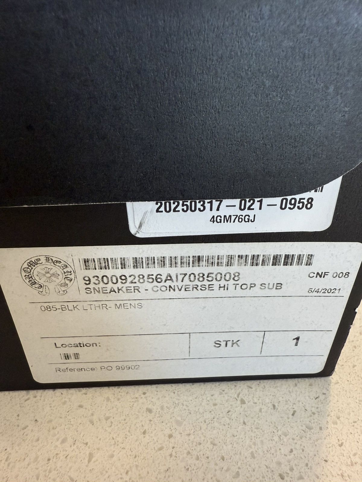 CHROME HEARTS CROSS PATCH .925 SILVER CONVERSE