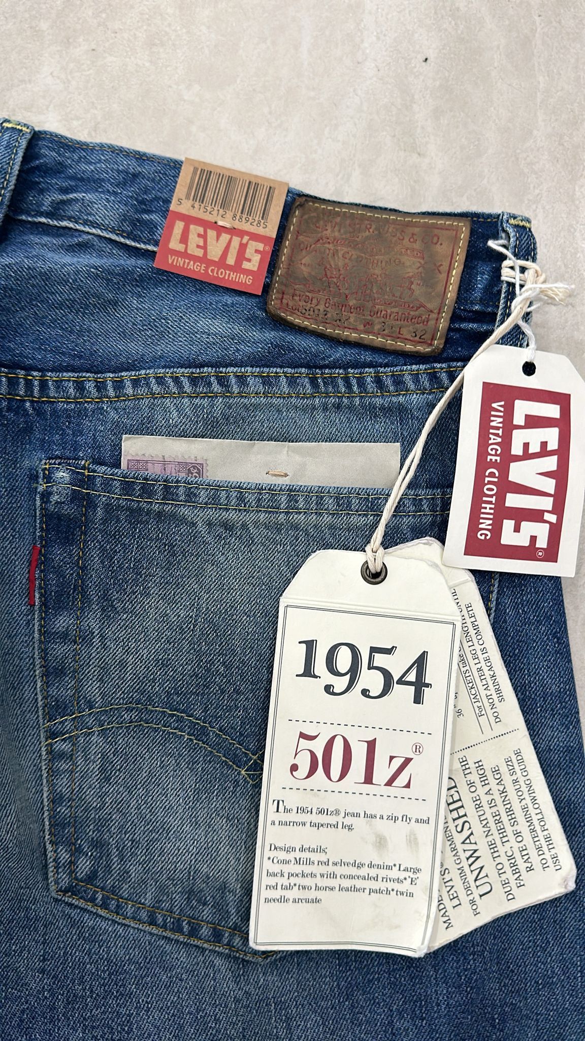 Levi's Vintage Clothing LVC Levi's Vintage Clothing 1954 501Z XX BigE Selvedge Jeans Size US 31 - 5 Thumbnail