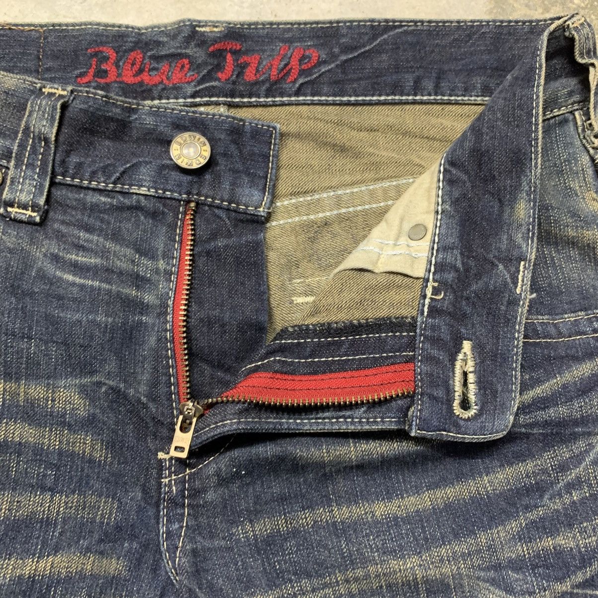Edwin × If Six Was Nine × Japanese Brand Vintage Edwin Blue Trip Clawmark Twisted Leg Jean Size US 33 - 11 Thumbnail