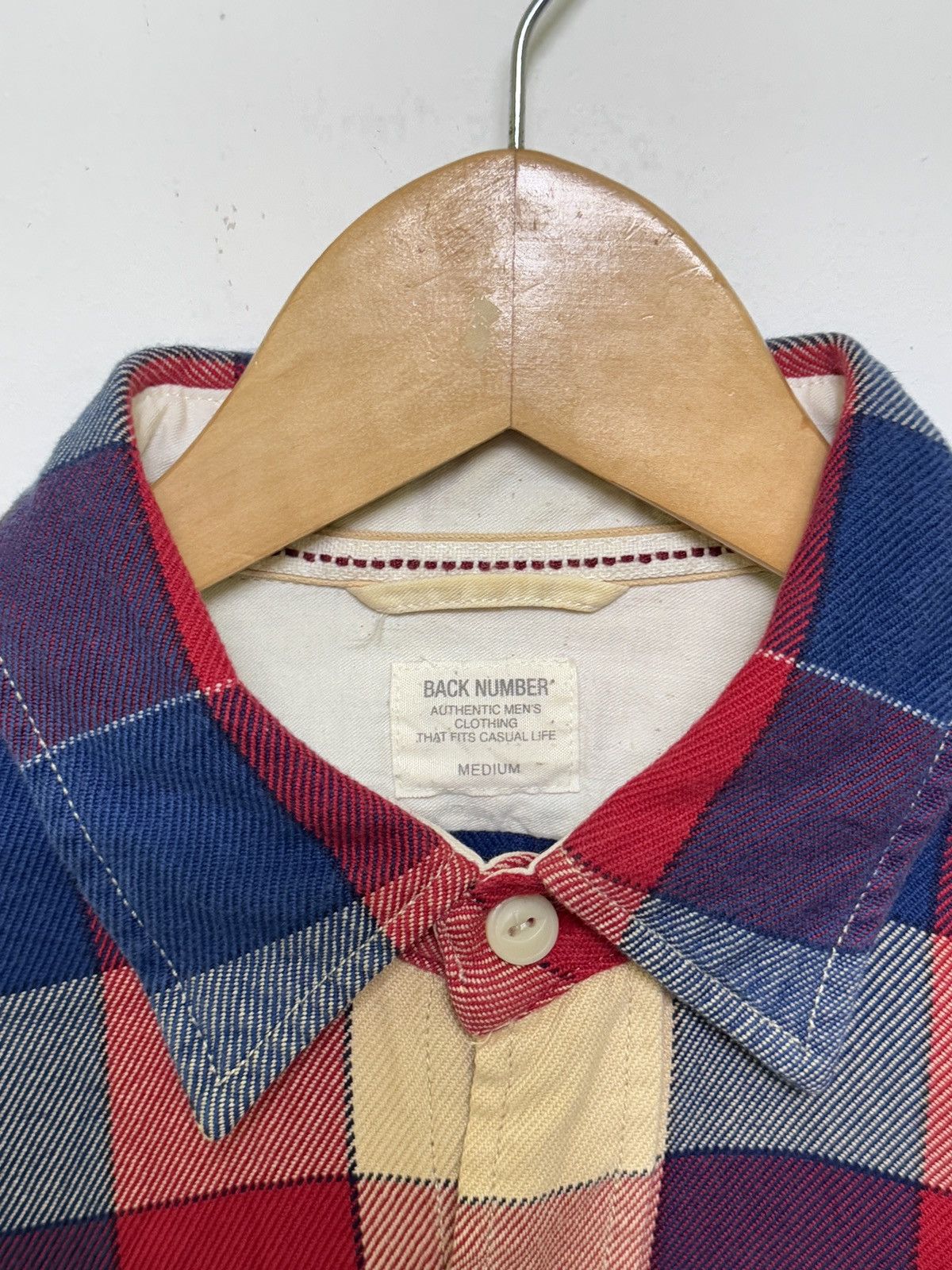 Flannel Flannel Vintage BACK NUMBER Plaid Design Size US M / EU 48-50 / 2 - 7 Thumbnail