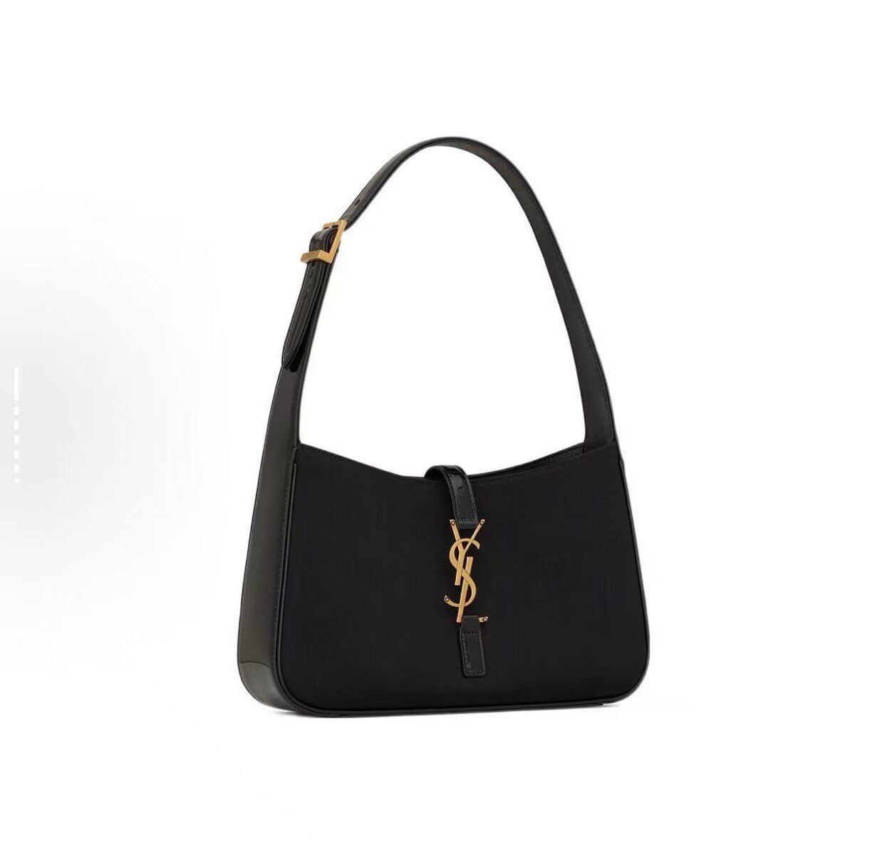 Saint Laurent Paris Saint Laurent Black Fabric Hobo Shoulder Bag AAAA7 Size ONE SIZE - 3 Thumbnail