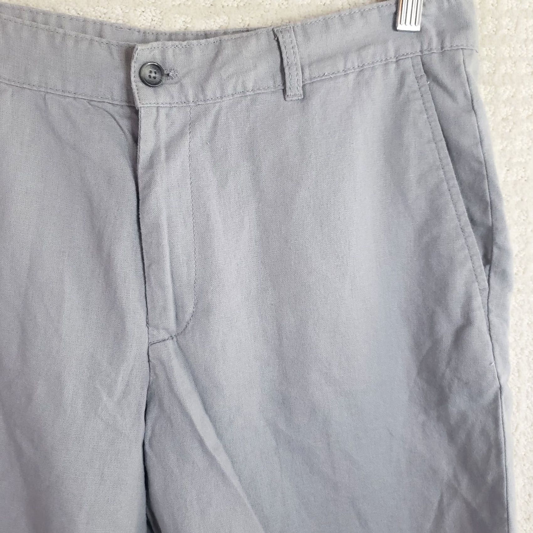 Michael Kors Michael Kors Chino Shorts Men 34x10 Linen Cotton Blend Gray Breathable Pockets Logo Size US 34 / EU 50 - 4 Thumbnail