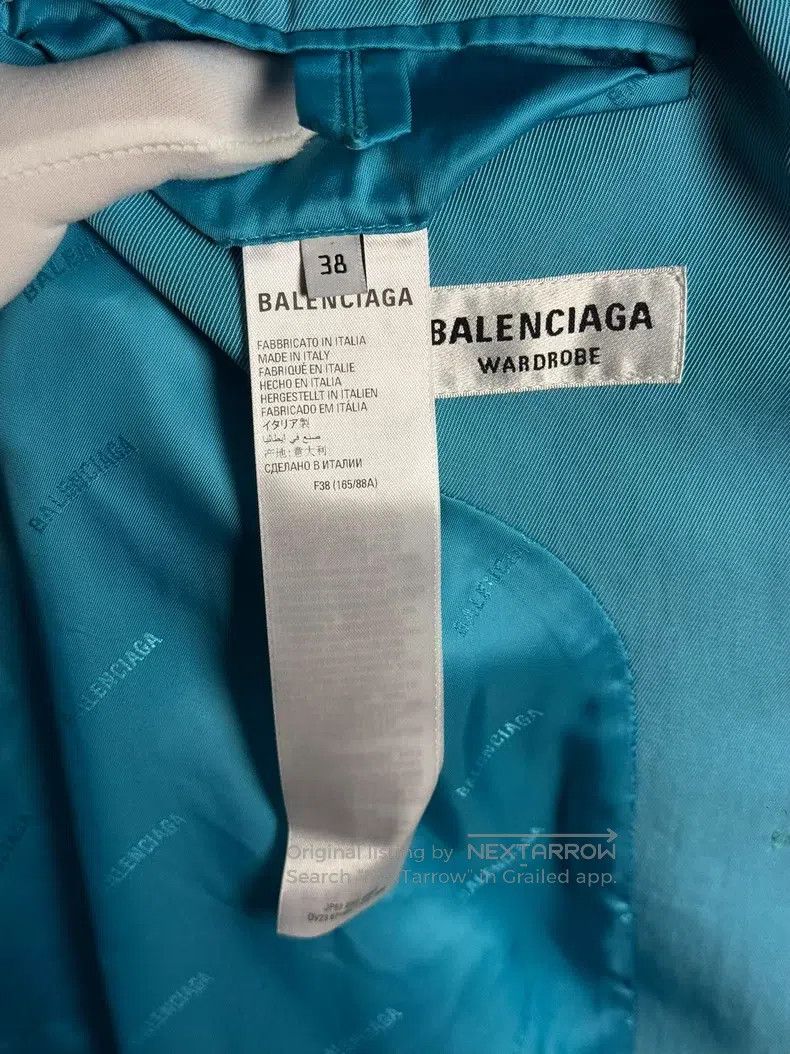 Balenciaga Balenciaga Sleeve Logo Pleated Blazer Jacket Size XS / US 0-2 / IT 36-38 - 5 Thumbnail