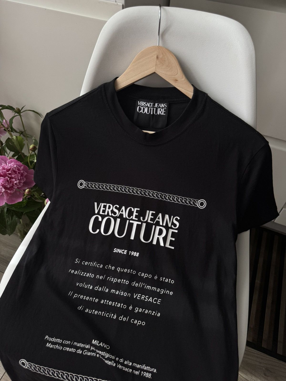 Versace Jeans Couture Versace Jeans Couture Logo Black Tee Size US S / EU 44-46 / 1 - 2 Thumbnail