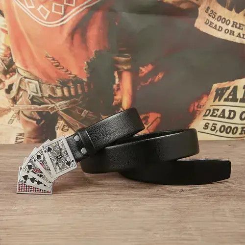 Cowboy Equipment straight flush poker PU leather belt Size ONE SIZE - 3 Thumbnail