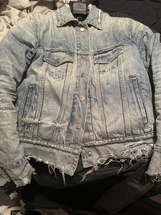 Amiri denim outlet bomber