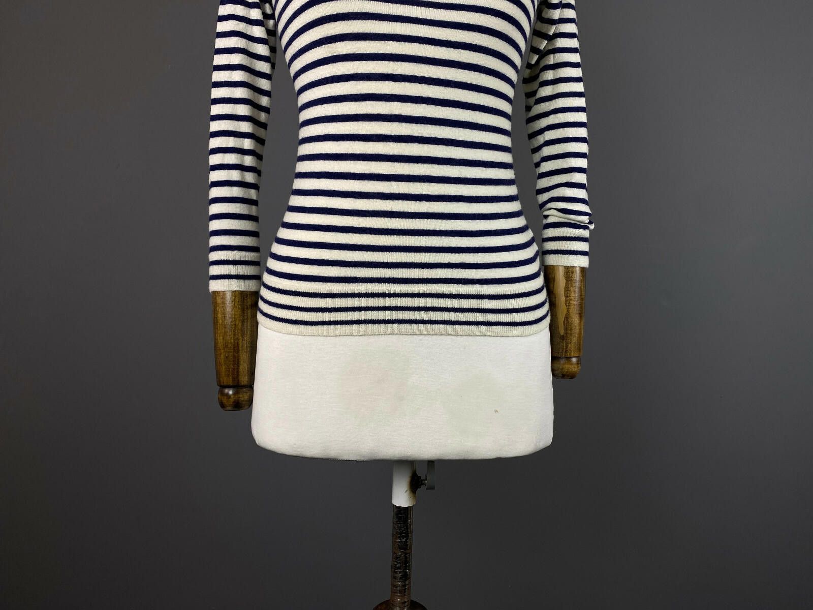 J.Crew Ladies J. Crew Stripe Merino Wool 3/4 Sleeve Sweater Size XS Size XS / US 0-2 / IT 36-38 - 3 Thumbnail