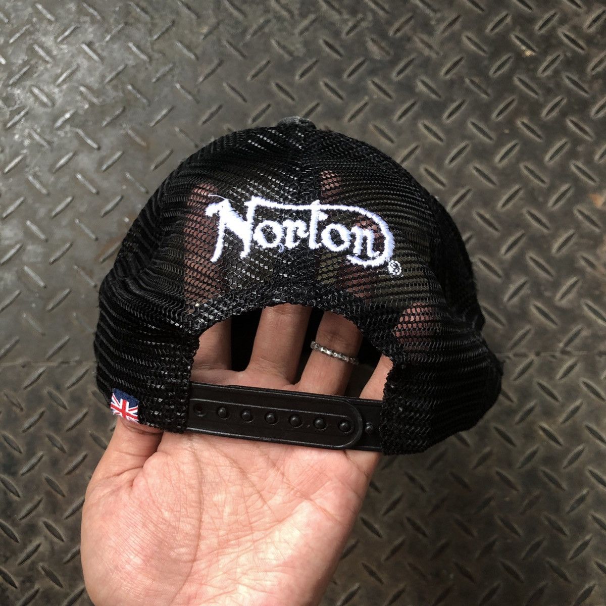Norton Vintage Norton Motorcycle Fur Distressed Trucker Hat Size ONE SIZE - 5 Thumbnail