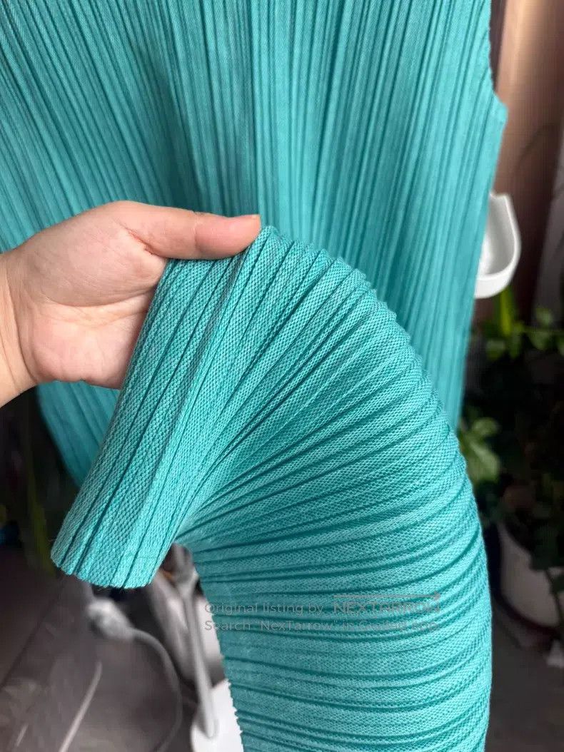 Issey Miyake Issey Miyake Turquoise Green Dress Size XXL / US 16-18 / IT 52-54 - 7 Thumbnail