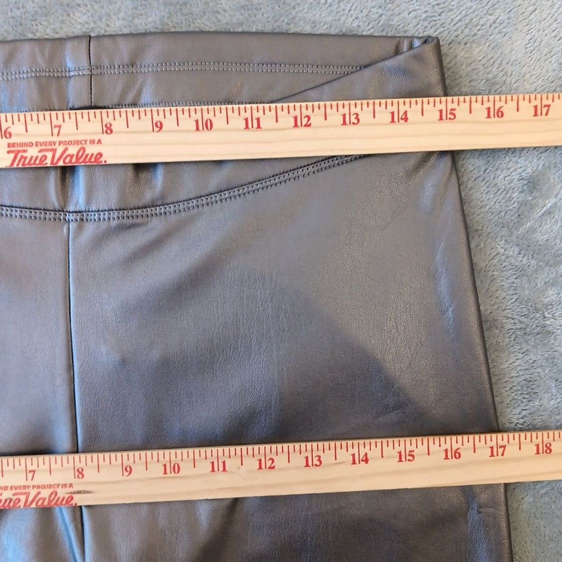 Express Express Pants Ankle Womens Medium Silver PU Pull On 30x28 Skinny Stretch Black? Size 32" / US 10 / IT 46 - 2 Thumbnail