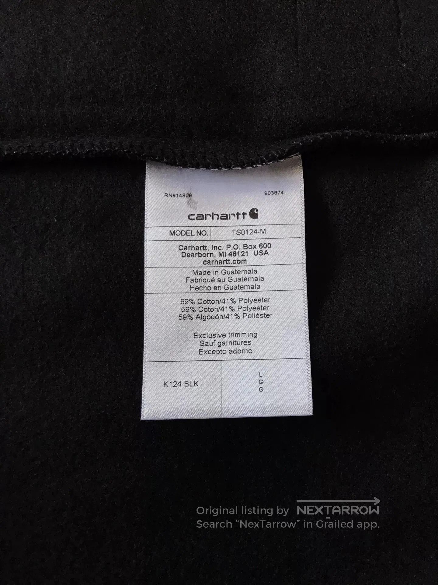 Carhartt Carhartt K124 Black Crewneck Sweatshirt. Size US L / EU 52-54 / 3 - 8 Thumbnail