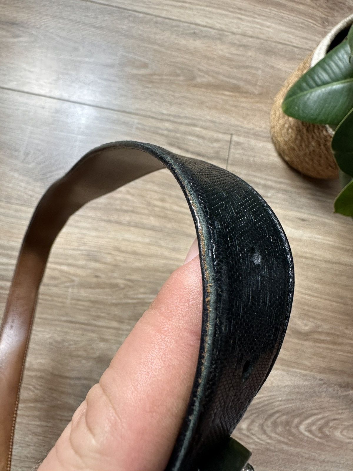 Gucci GUCCI Ssima Mens belt 162946 black Size ONE SIZE - 4 Thumbnail