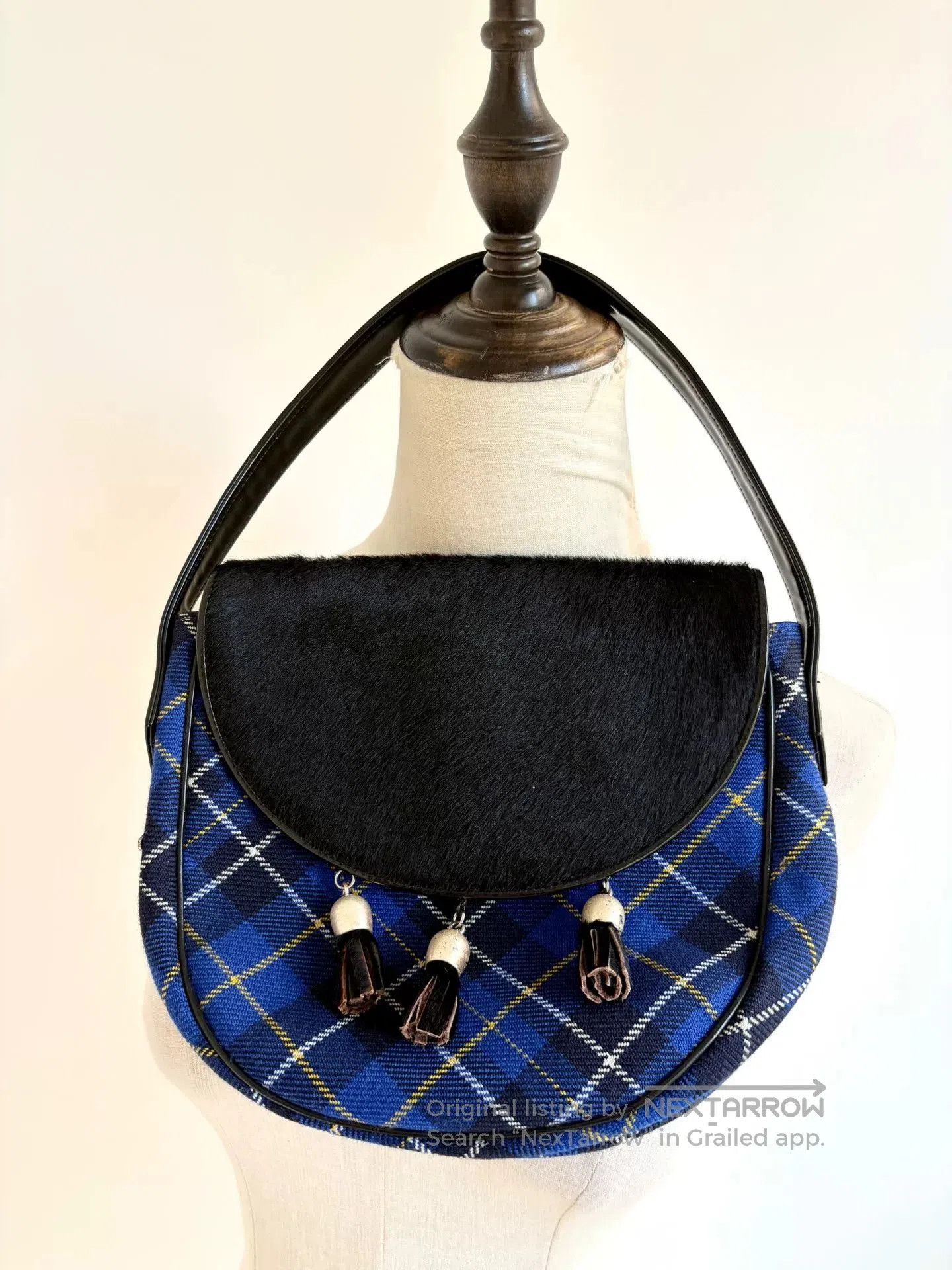 Vivienne Westwood Vivienne Westwood Blue Plaid Saddle Bag. Size ONE SIZE - 1 Thumbnail