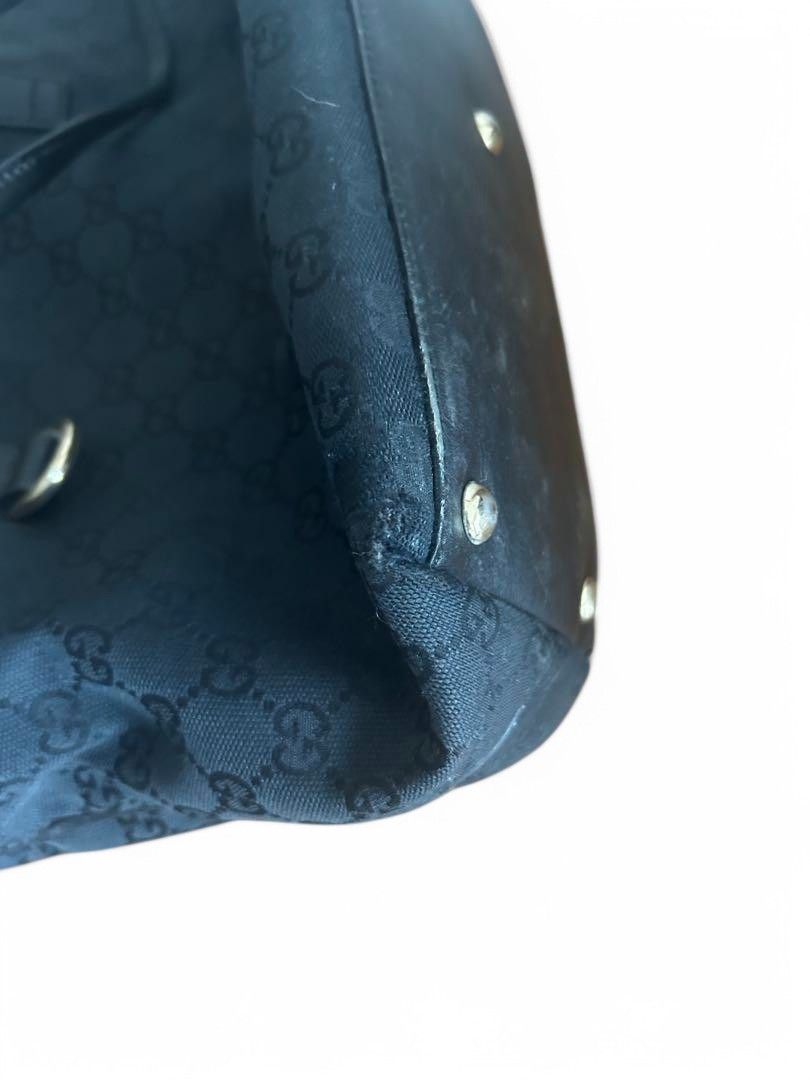 Gucci Gucci - New Brit Black Shoulder Bag Gold Hardware Canvas Size ONE SIZE - 8 Thumbnail