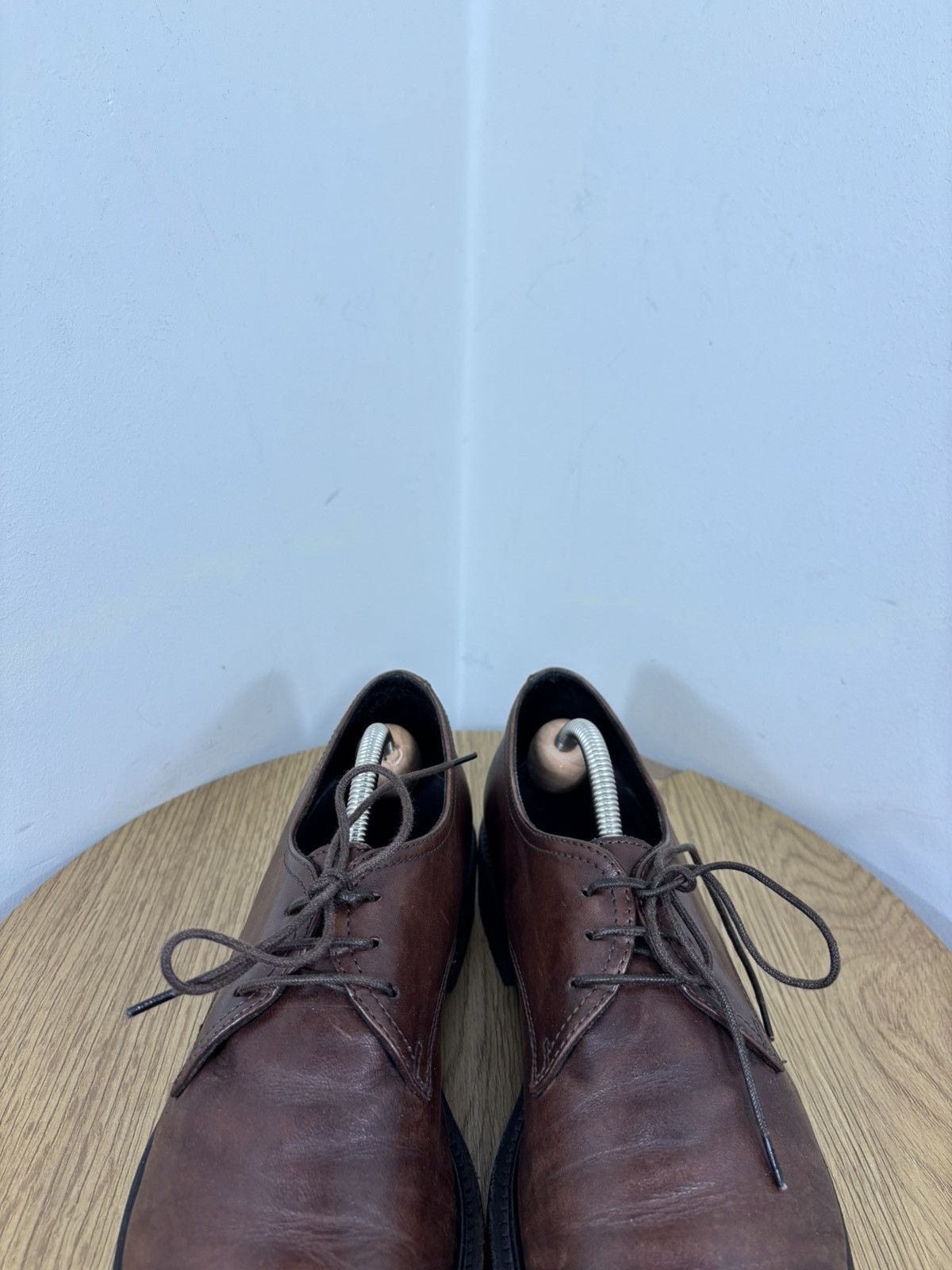 Pantanetti Pantanetti Men’s Italian Brown Leather Derby Shoes Size US 7 / EU 40 - 7 Thumbnail