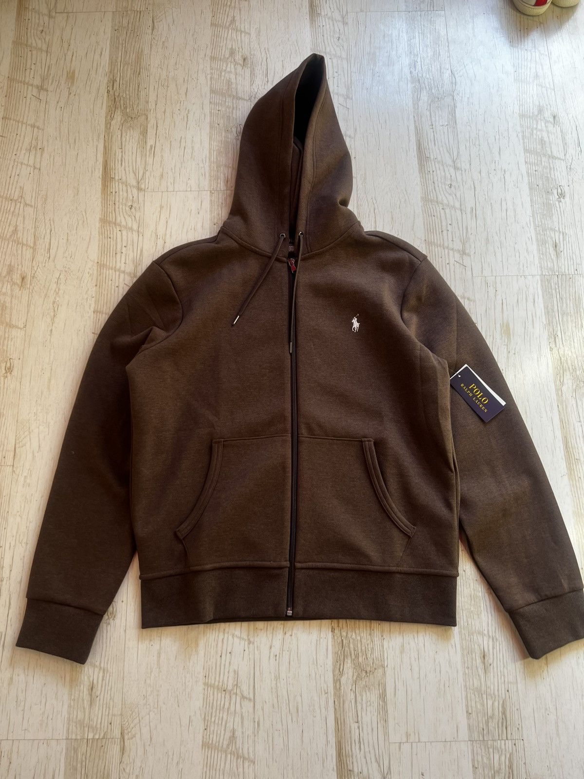 Polo Ralph Lauren Polo Ralph Lauren Brown Zip Hoodie Sweatshirt Size M Size US M / EU 48-50 / 2 - 6 Thumbnail