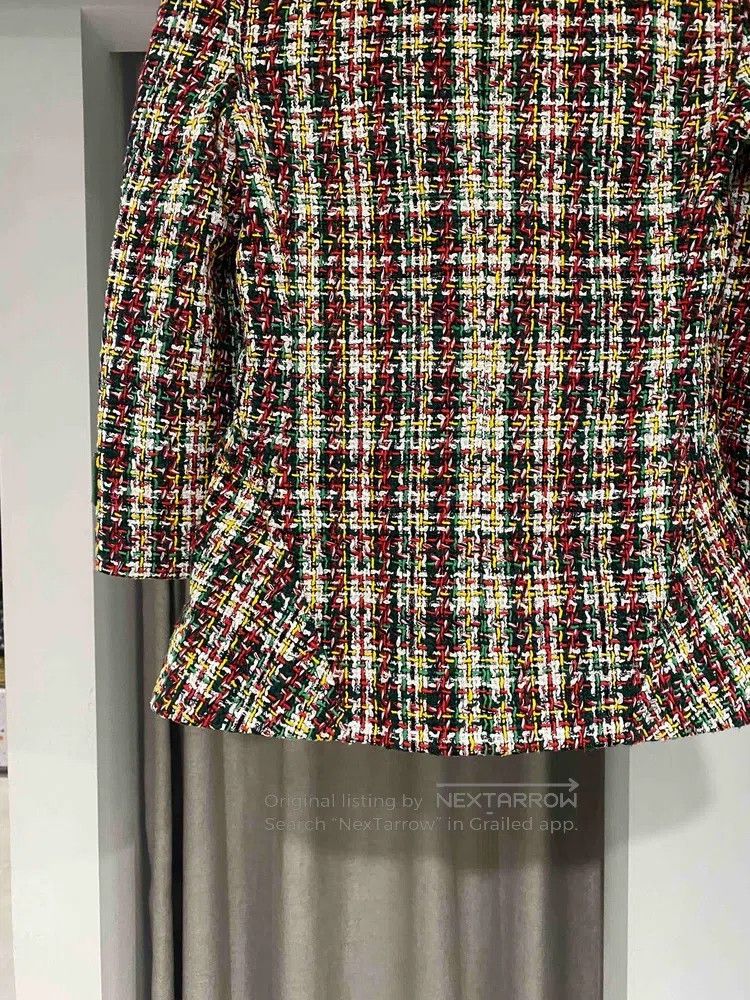 Chanel Chanel Data centre white red green mosaic Velcro jacket Size XXS / US 00 / IT 34 - 6 Thumbnail