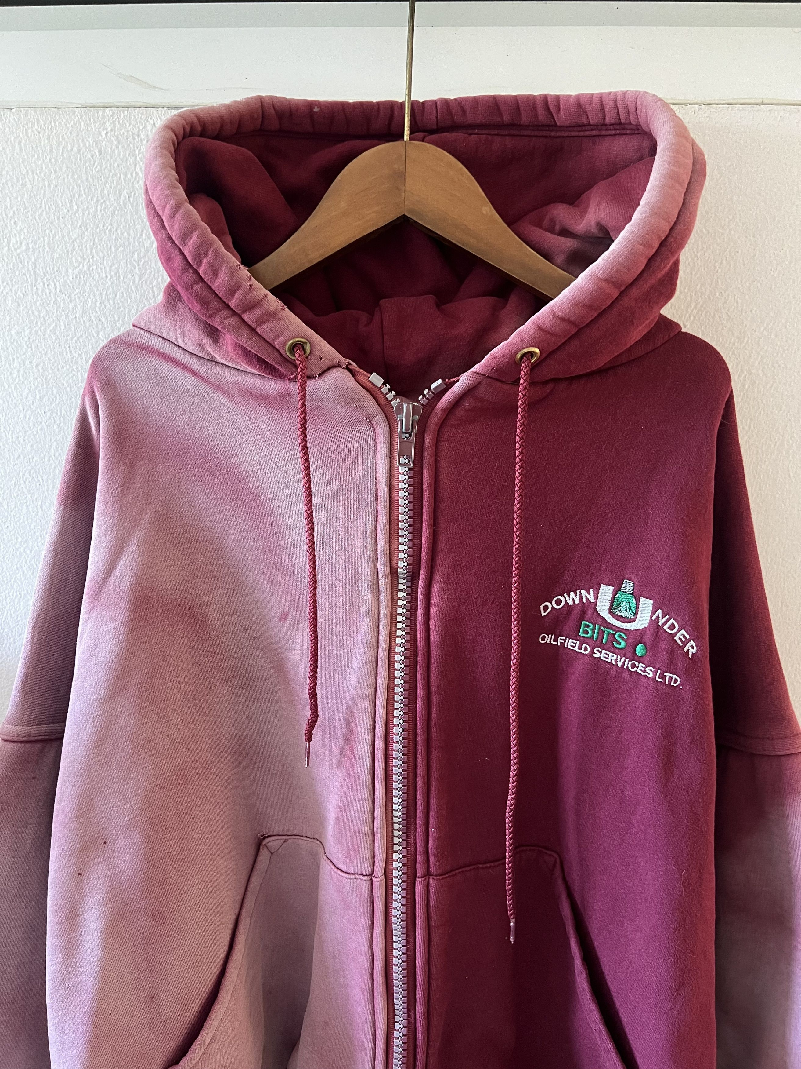Vintage THERMAL LINED FADED VINTAGE HOODIE DISTRESSED GRUNGE Size US XL / EU 56 / 4 - 2 Thumbnail