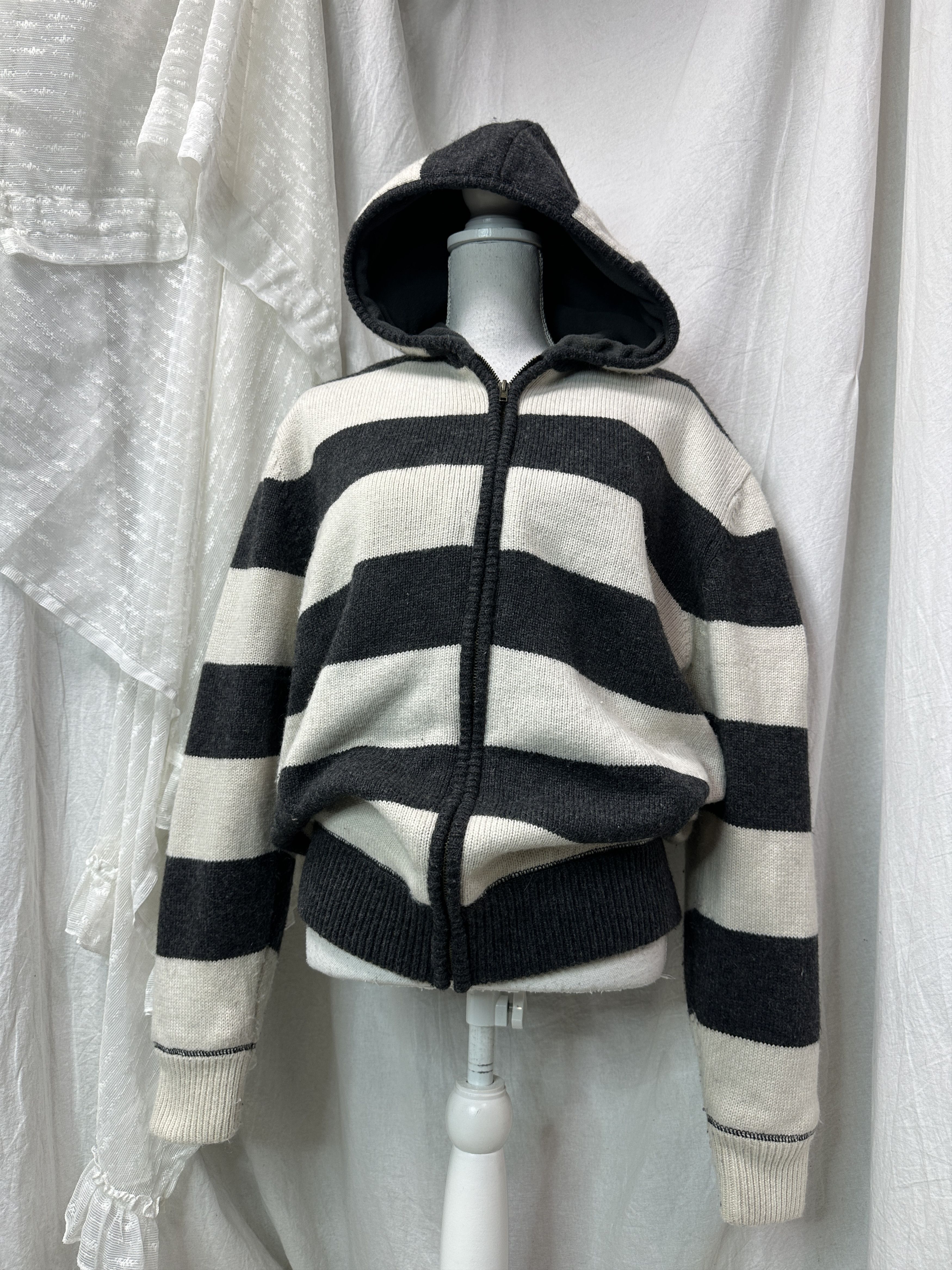 Vintage Vintage Striped Wool Oversize Zip Hoodie Y2K Size US XXL / EU 58 / 5 - 1 Thumbnail