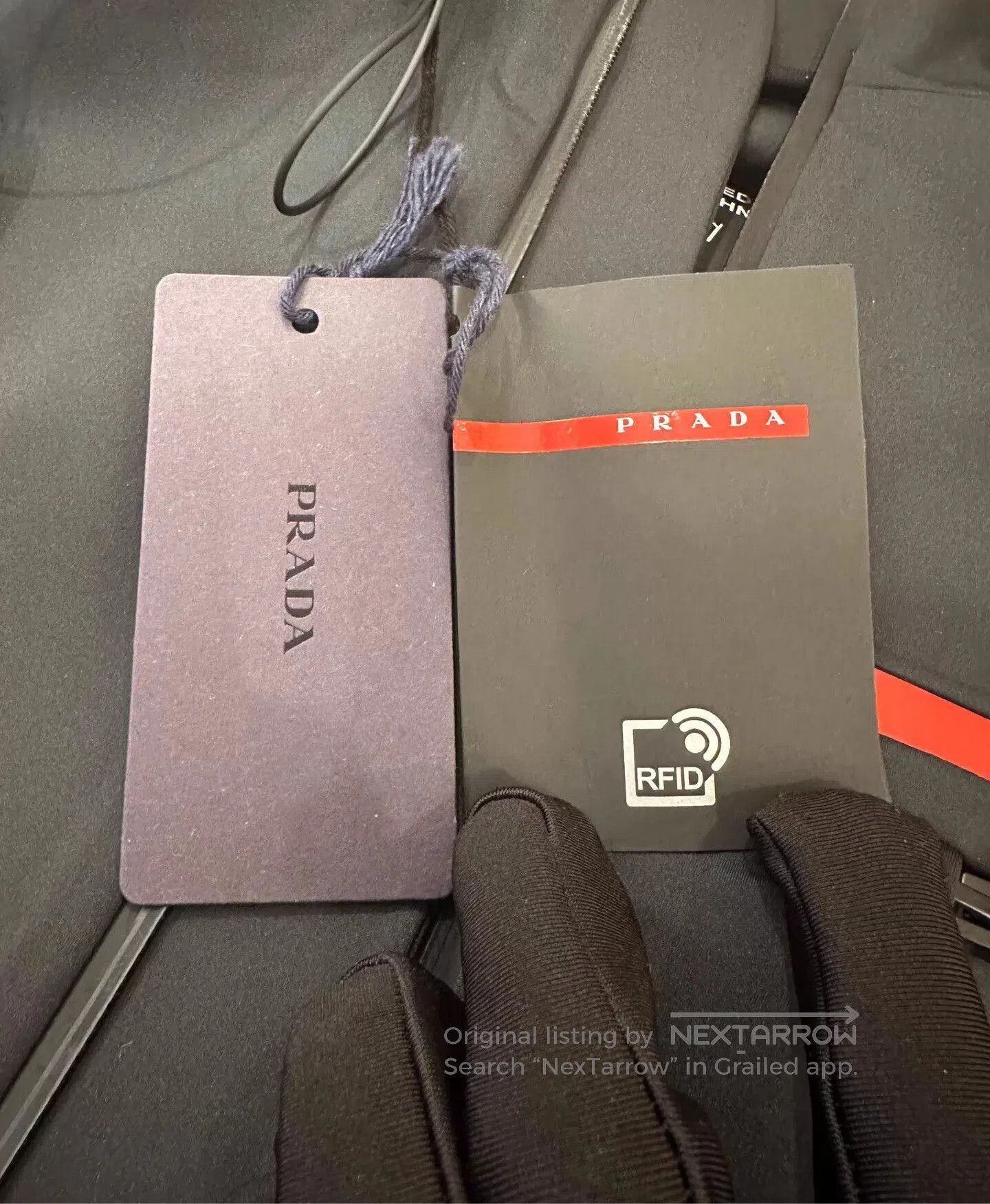 Prada Black Zip-Up Hoodie with Red Accent. Size US XS / EU 42 / 0 - 7 Thumbnail