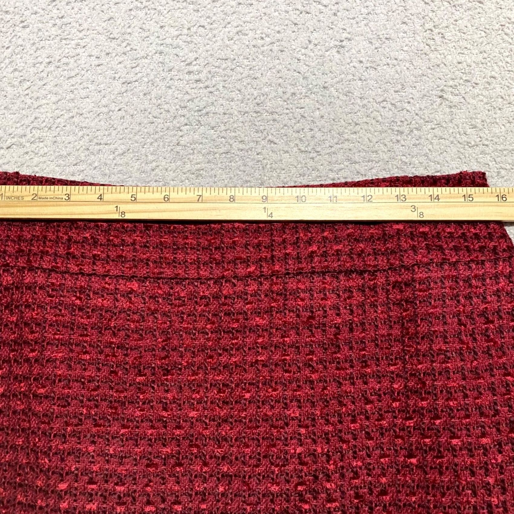 White House Black Market White House Black Market Skirt Womens 6 Red Knit Pencil Straight Lined Knee Length Pockets All Seasons Size 28" / US 6 / IT 42 - 6 Thumbnail