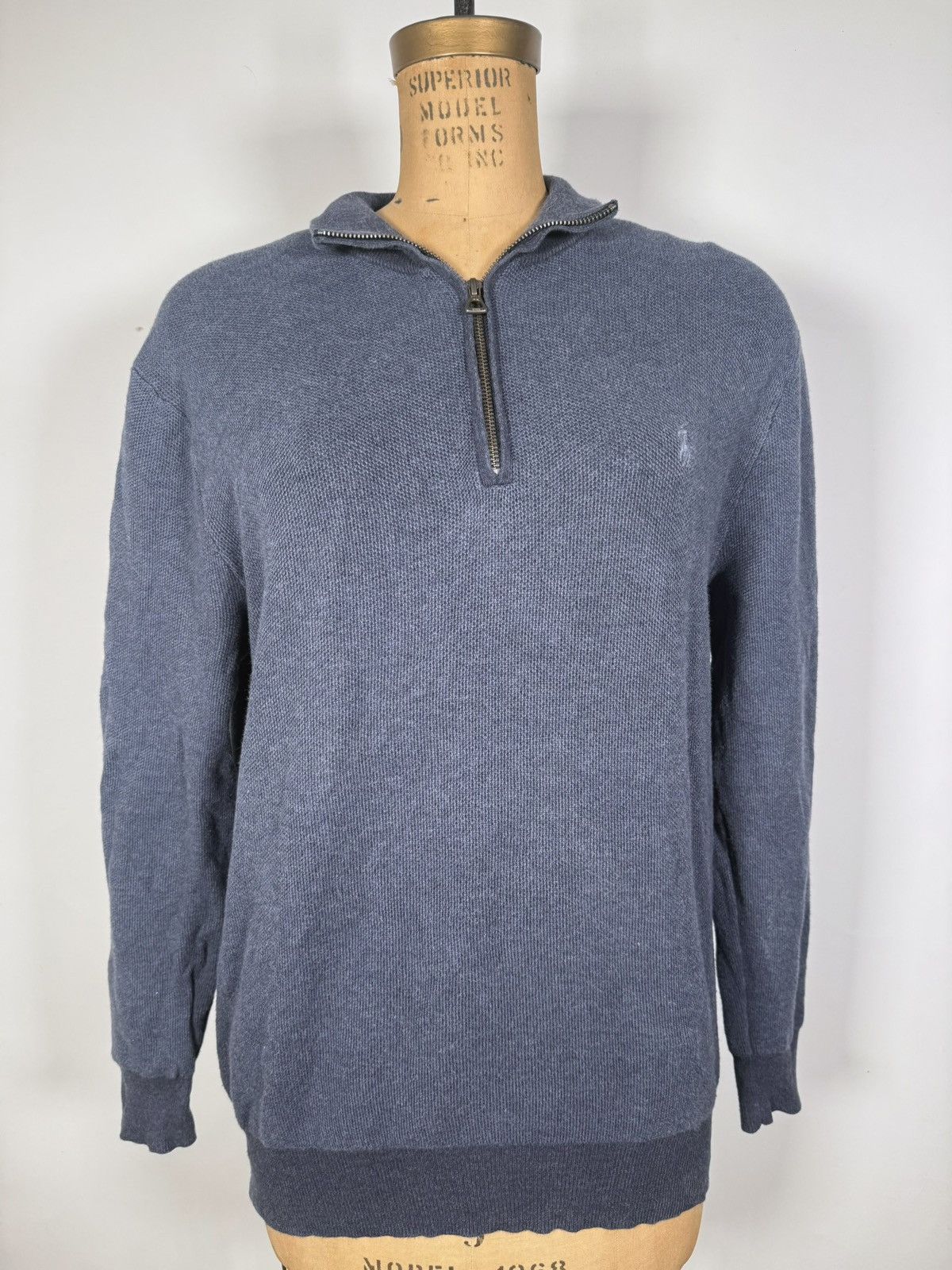 Polo Ralph Lauren Vintage Polo Ralph Lauren Pima Cotton 1/4 Zip Sweater Size US M / EU 48-50 / 2 - 1 Thumbnail
