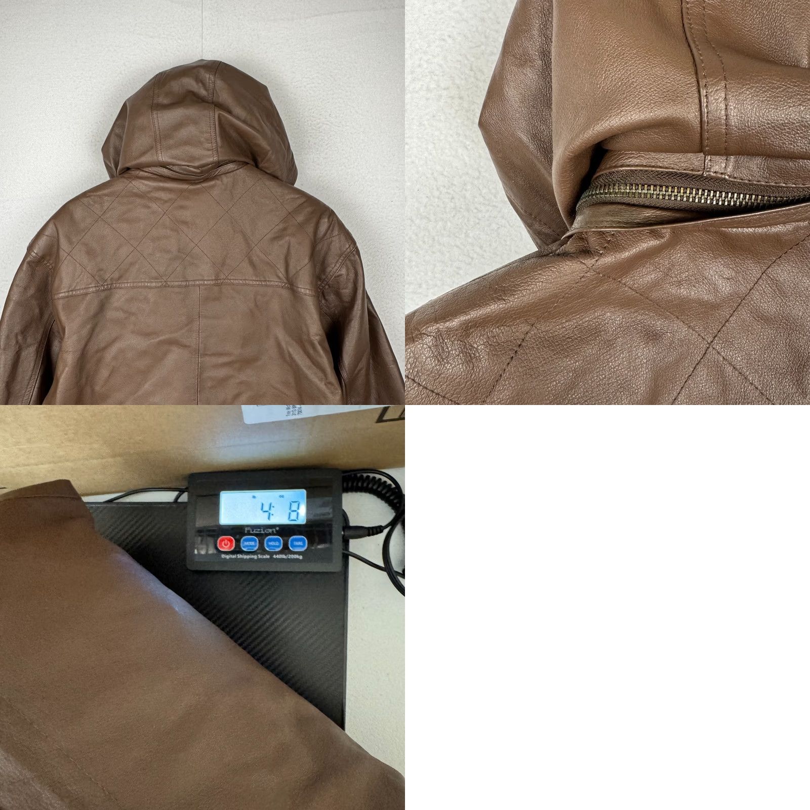 Vintage VINTAGE CONTEXT Men's Parka Coat Jacket Hooded Leather Brown 90s Heavy Long Zipper Mens M Brown 90s Theme Holiday Winter Fall Spring Regular Hooded Size US M / EU 48-50 / 2 - 10 Thumbnail