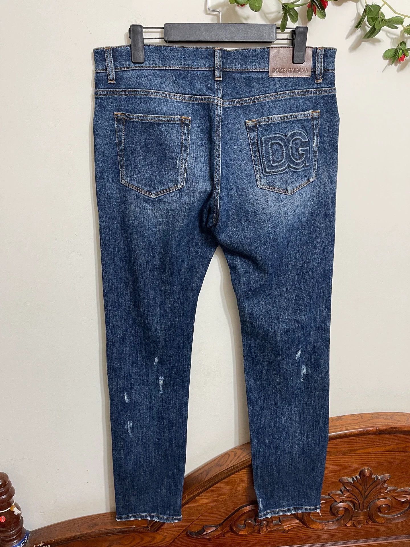 Dolce & Gabbana Blue Distressed Slim Fit Denim Jeans Size 34 Size US 34 / EU 50 - 2 Thumbnail