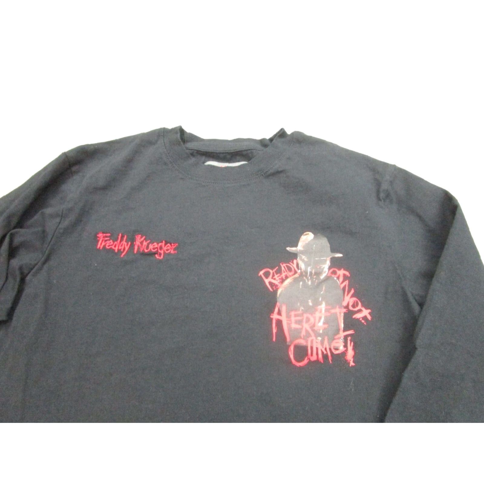 Vintage Shoe Palace Freddy Krueger Long Sleeve T-Shirt Mens Small Black Nightmare on Elm Street Horror Size US S / EU 44-46 / 1 - 3 Thumbnail