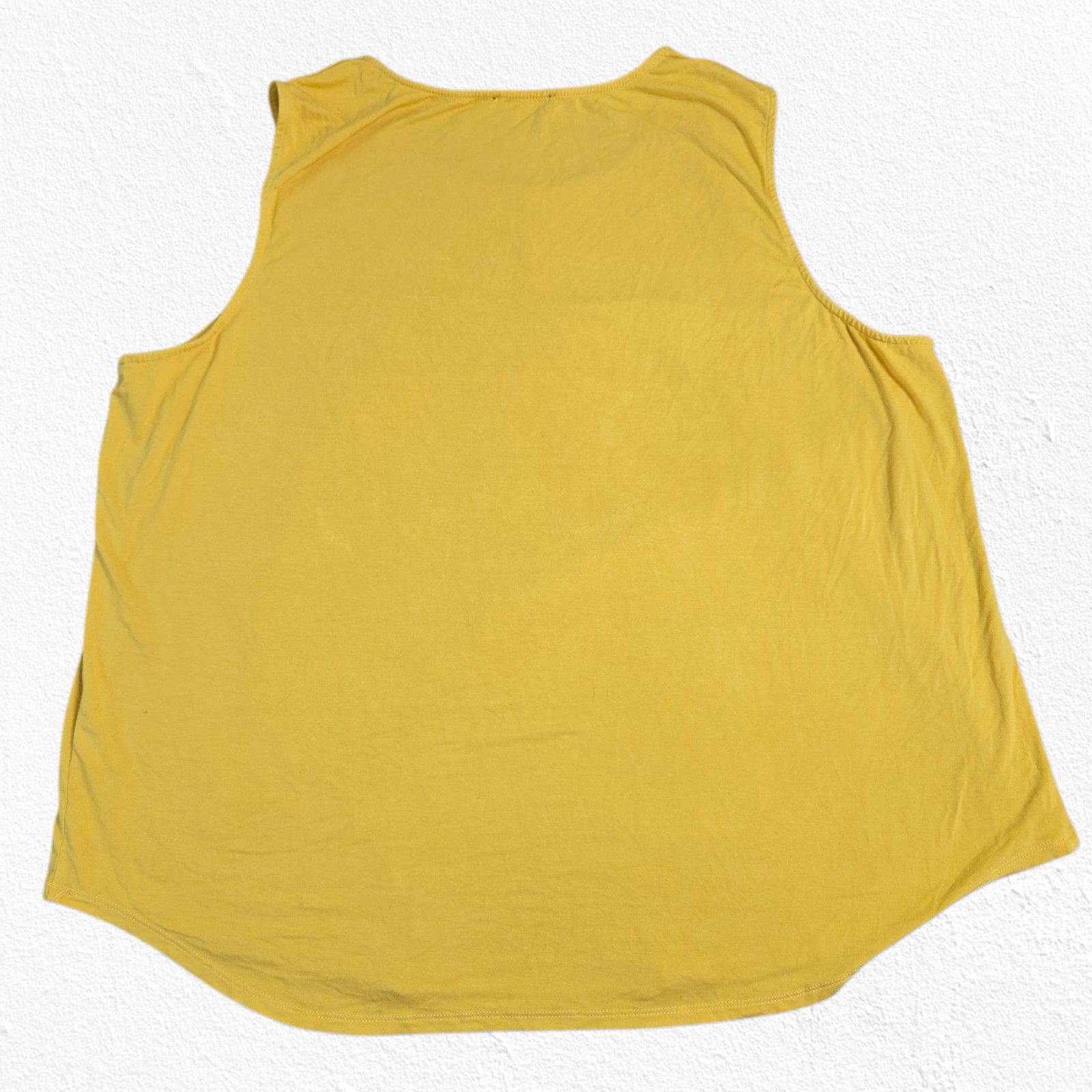 Adrianna Papell Adrianna Papell Yellow Sleeveless Boho Blouse Size 2X Size XXL / US 16-18 / IT 52-54 - 12 Thumbnail