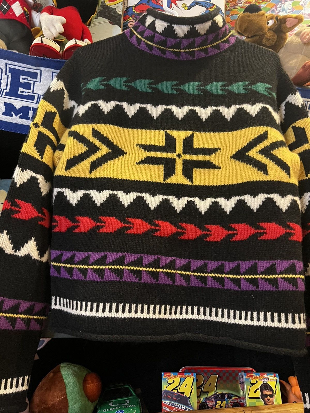 Polo Ralph Lauren Polo Ralph Lauren Geo-Motif Rolled-Edge Turtleneck Sweater Size S / US 4 / IT 40 - 4 Thumbnail
