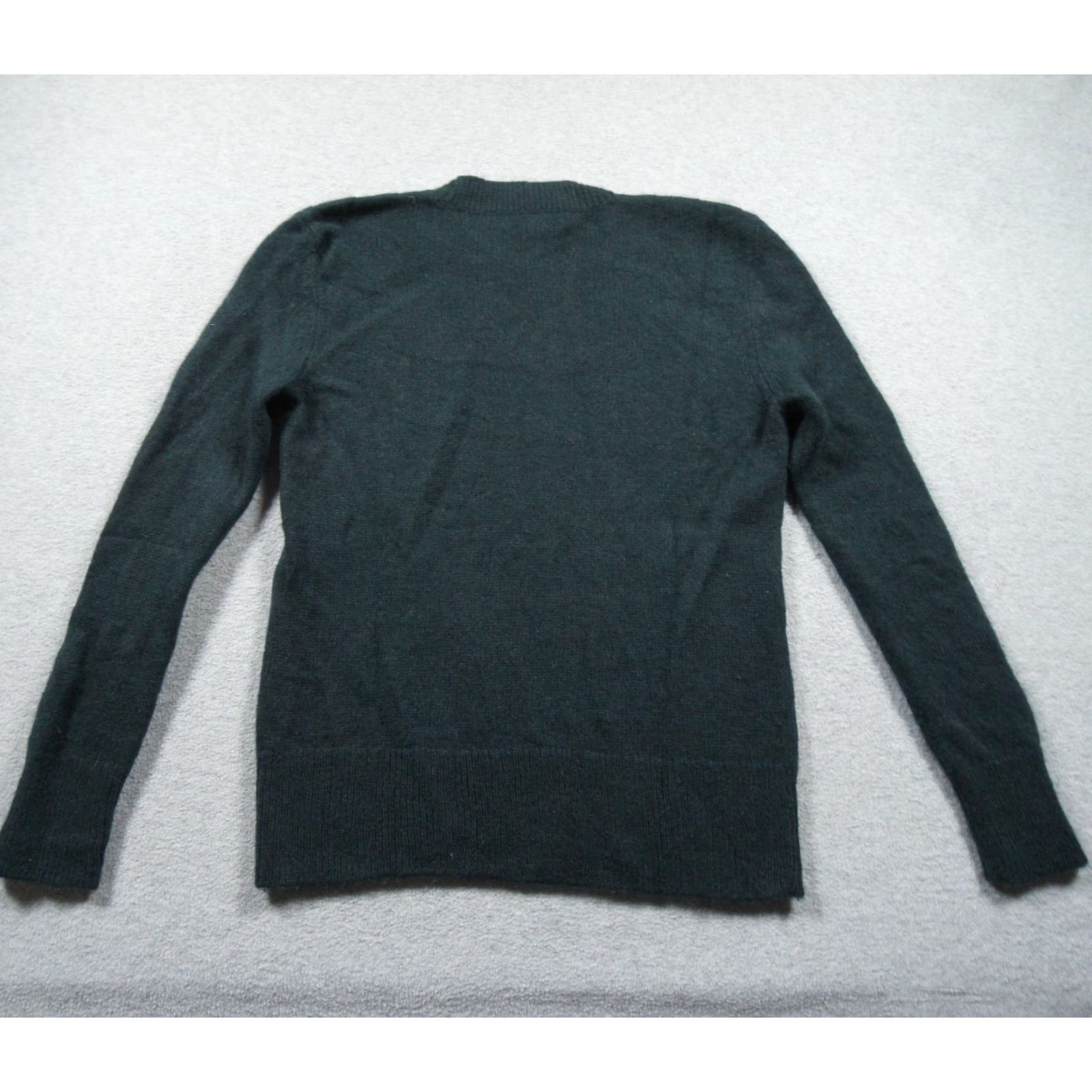 Bloomingdale's C by Bloomingdales Sweater Womens Small Green Cashmere 2Ply Knit Pullover Size S / US 4 / IT 40 - 4 Thumbnail