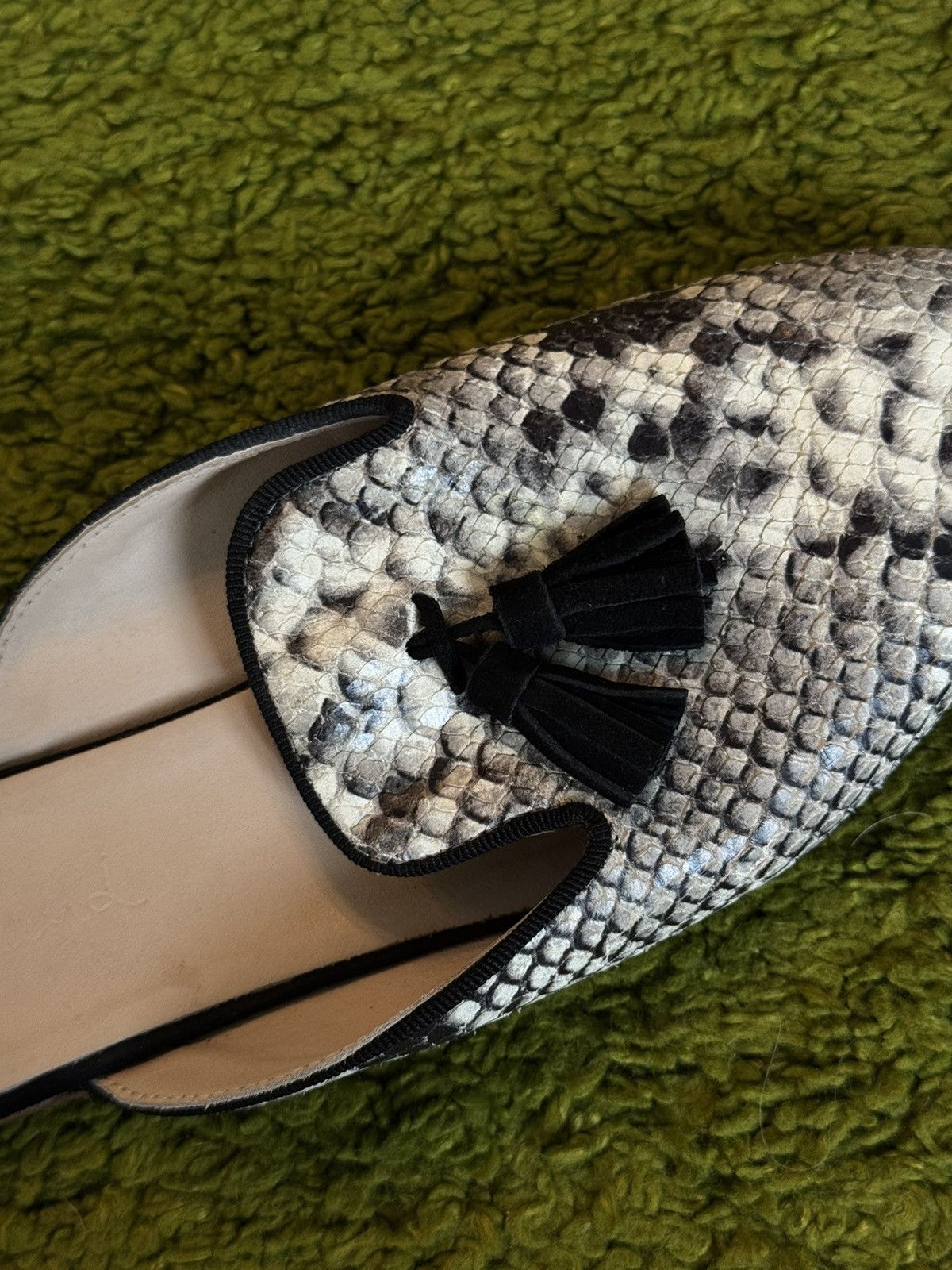 Designer × Max Mara × Weekend Max Mara Max Mara Intrend snake skin pattern real leather mules flats Size US 7 / IT 37 - 6 Thumbnail