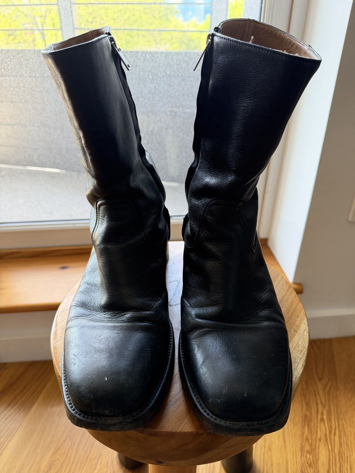 Sandro Sandro Black Square Boots Size US 11 / EU 44 - 1 Thumbnail