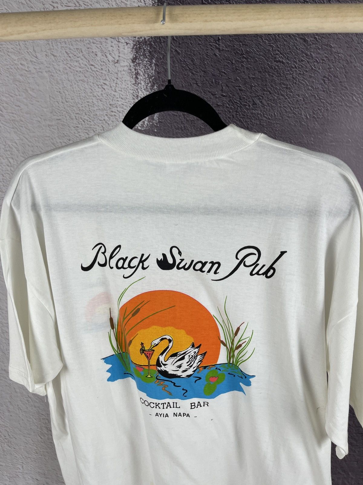 Vintage Black Swan Pub Ayia Napa vintage one size tee shirt Size US XL / EU 56 / 4 - 9 Thumbnail
