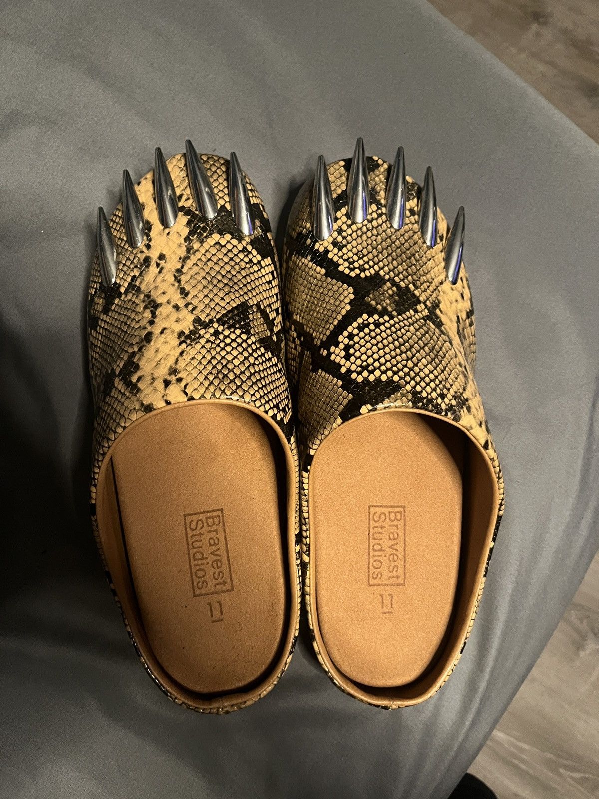Bravest Studios Bravest Studios Snakeskin Claw Mules Size US 11 / EU 44 - 3 Thumbnail