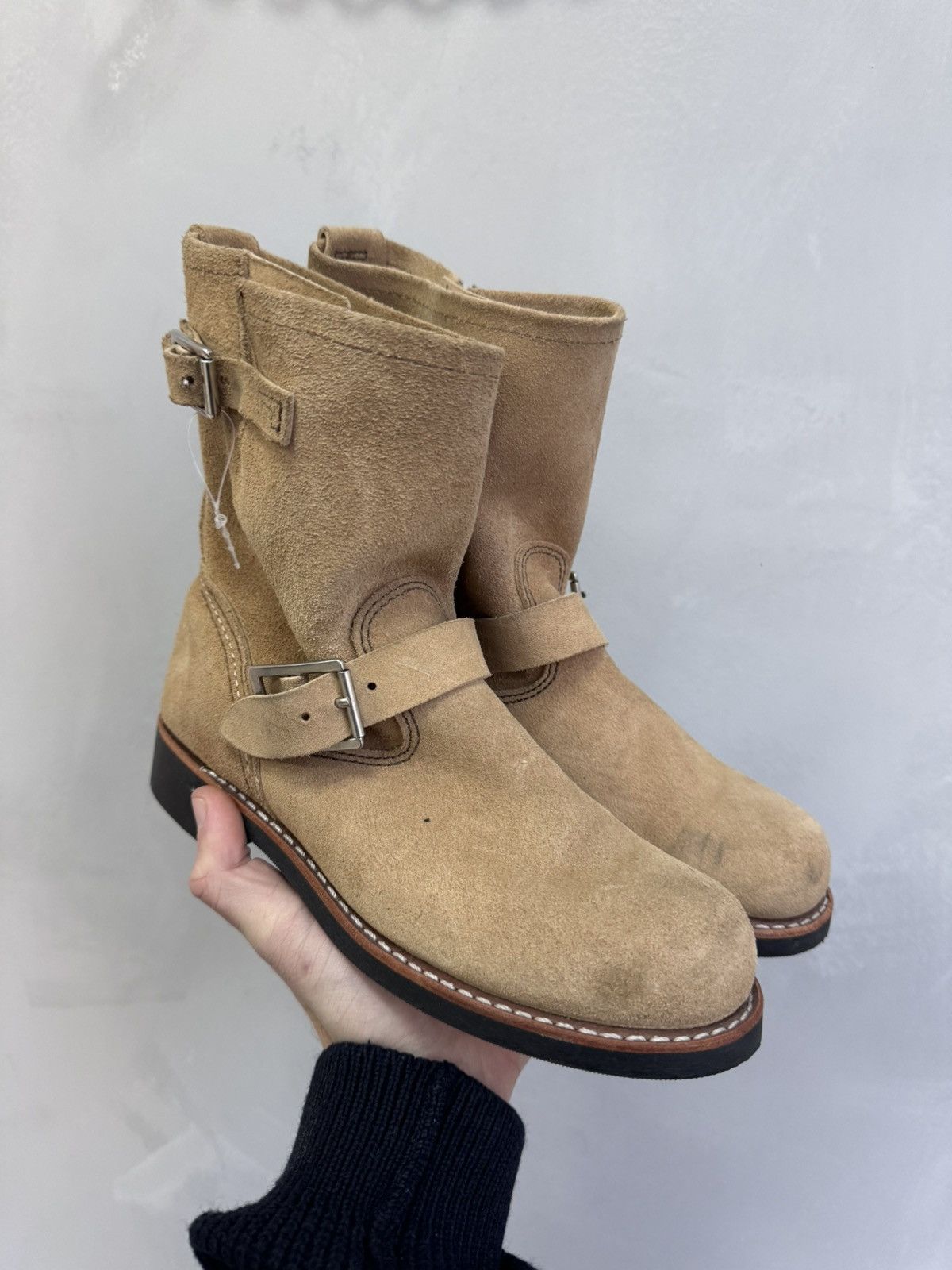 SWEAR London × Vintage Red Wing suede made in USA leather boots 3358 Size US 7 / IT 37 - 1 Thumbnail