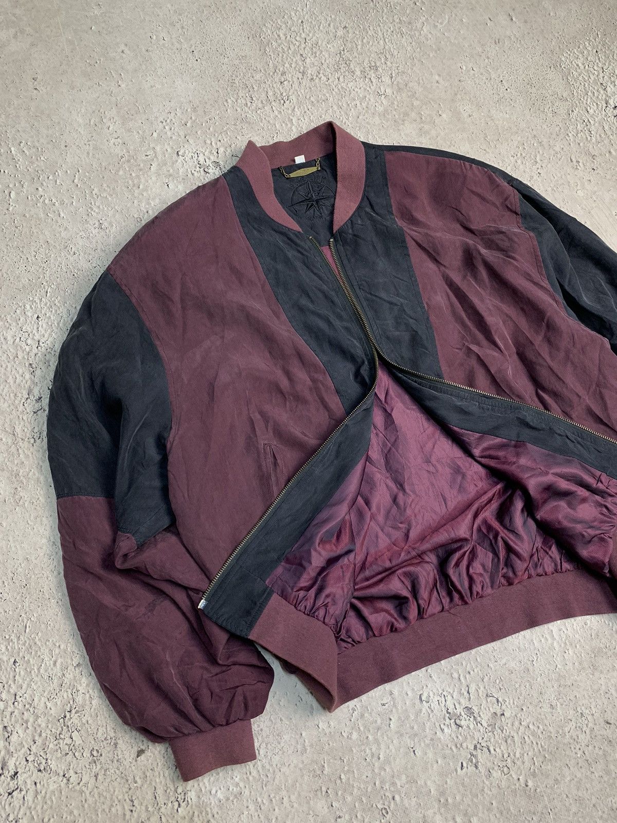 Japanese Brand × SikSilk Vintage Bomber SILK 100% distressed avangarde japanese Size US M / EU 48-50 / 2 - 7 Thumbnail