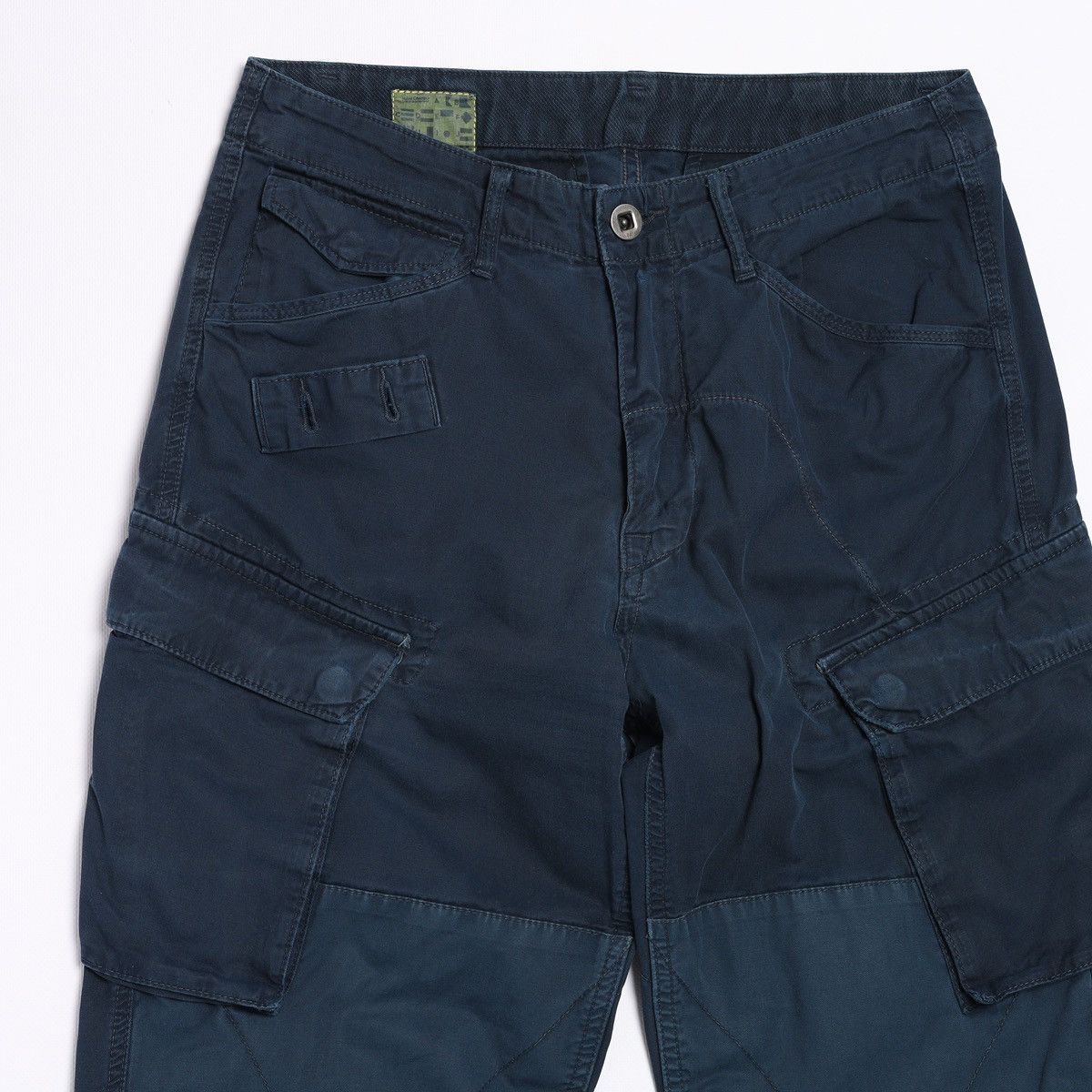 G-Star G Star Raw Cargo Pants Navy Patchwork Double Knee Workwear Size US 29 - 7 Thumbnail