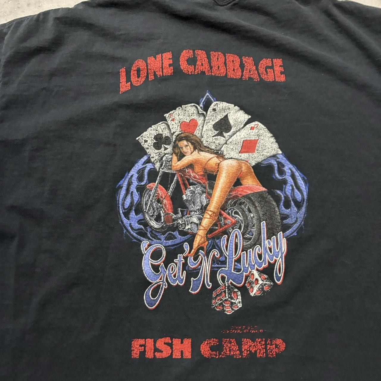 Japanese Brand × Vintage Crazy Vintage Y2K/2000s Faded Black Motorcycle Graphic Tee! Size US XXL / EU 58 / 5 - 3 Thumbnail