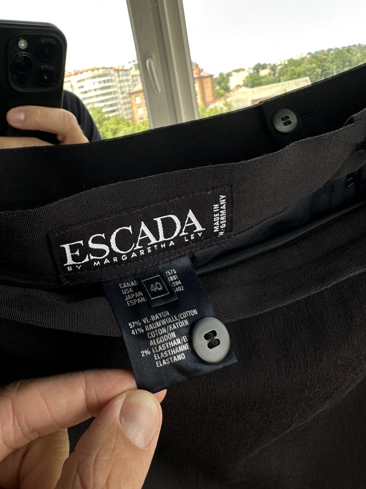 Escada ESCADA by Margaretha Ley Blend High-Waisted Pencil Skirt Size 29" - 5 Thumbnail