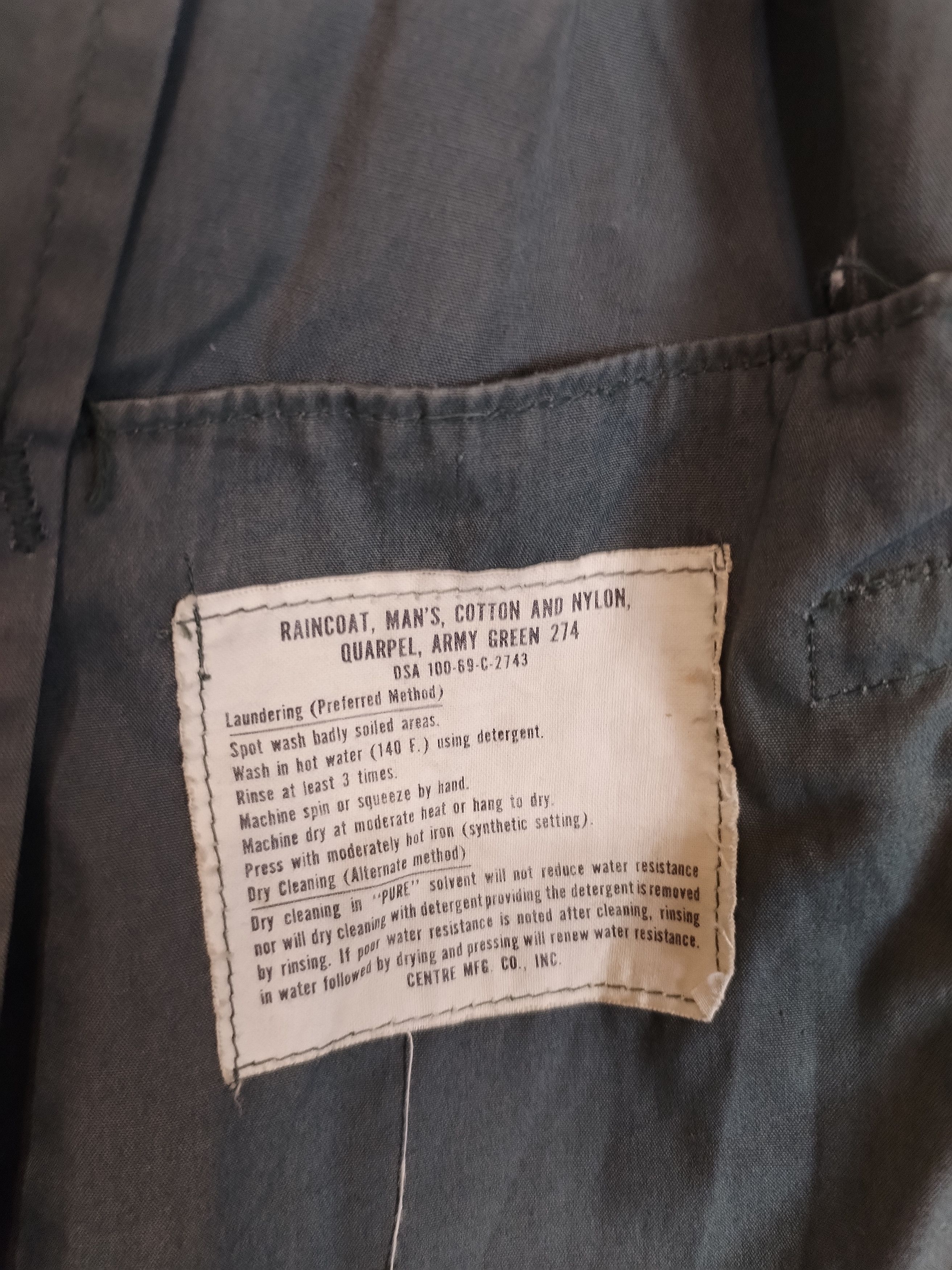 Vintage Vintage 60s Quarpel Cotton Nylon Military Raincoat Size US M / EU 48-50 / 2 - 10 Thumbnail