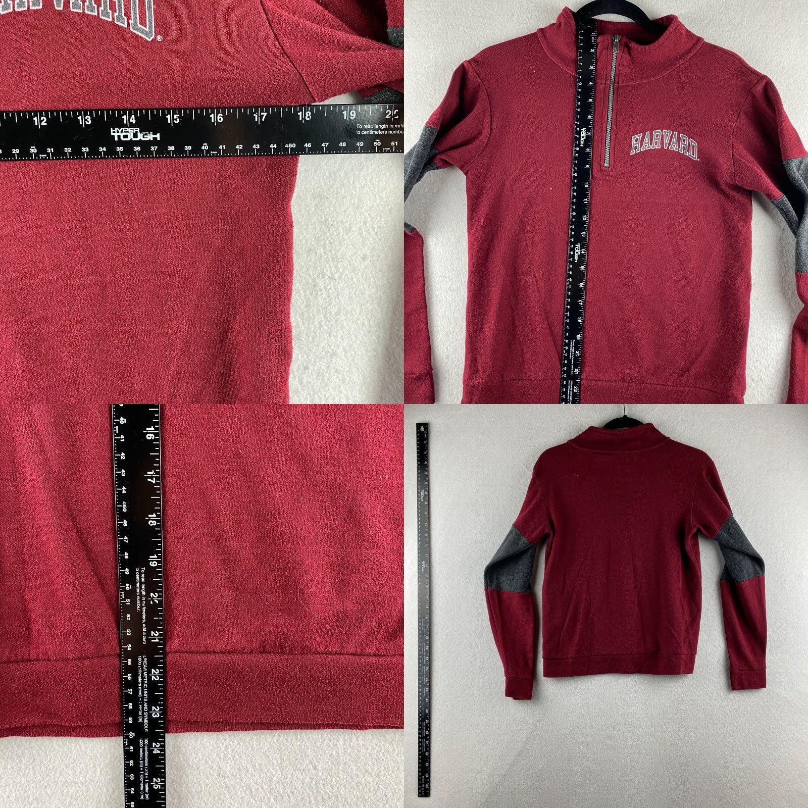 Vintage VINTAGE Harvard University Sweater Mens S Red 1/4 Zip USA Made High Neck Pullover Size US S / EU 44-46 / 1 - 8 Thumbnail