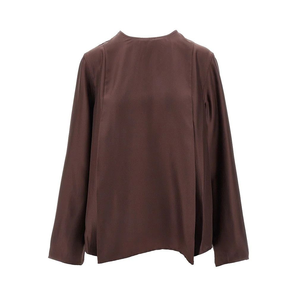 o1s22i1n1024 Silk Adalyn Blouse in Brown