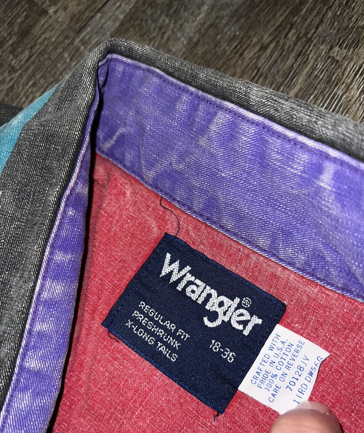 Vintage × Wrangler Vintage Wrangler Brushpopper Western Red Teal Purple Shirt Size US XL / EU 56 / 4 - 3 Thumbnail