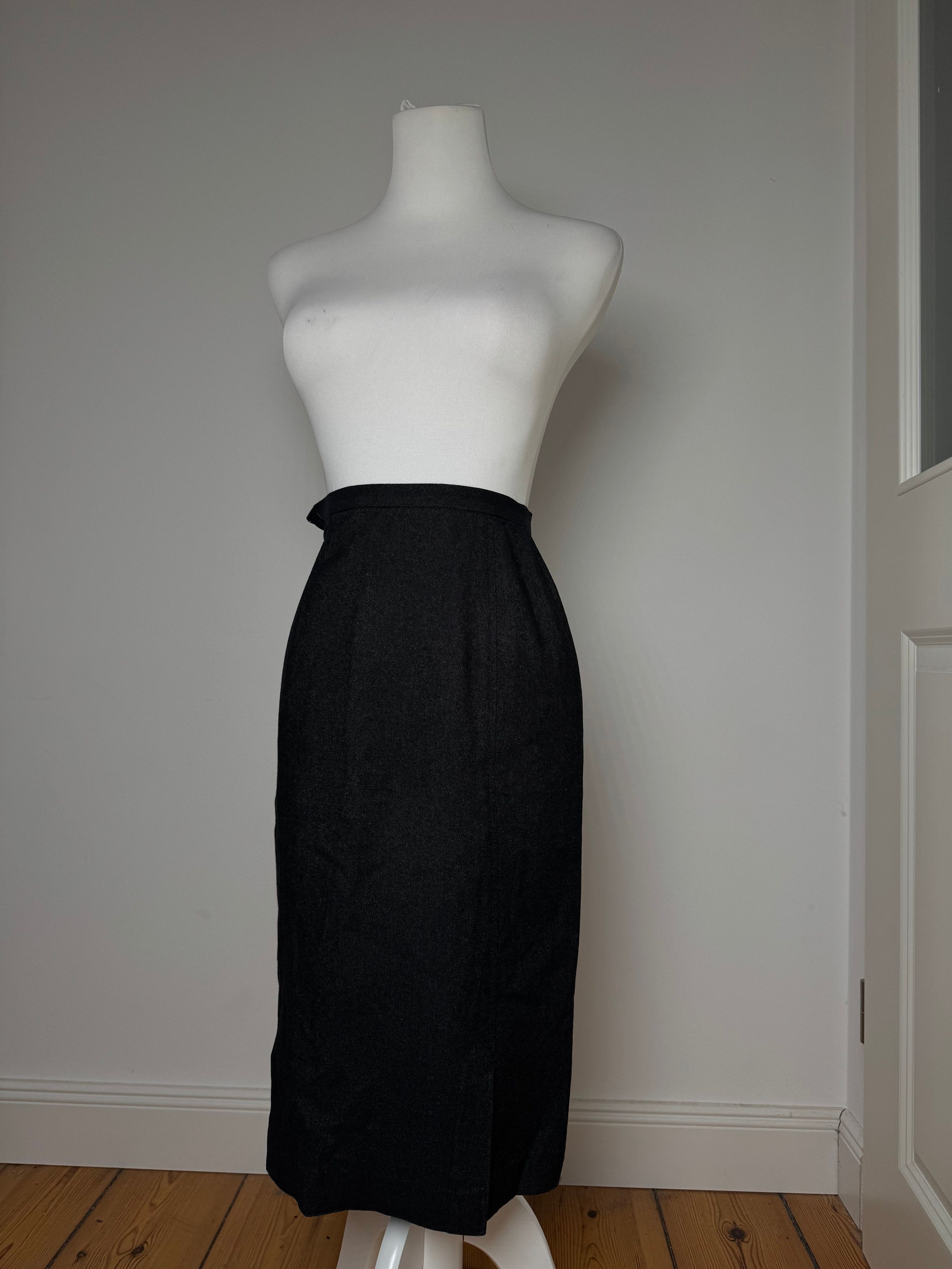 Balenciaga Vintage Wool Skirt Black 34/XS Size 25" / US 0 / IT 36 - 1 Thumbnail